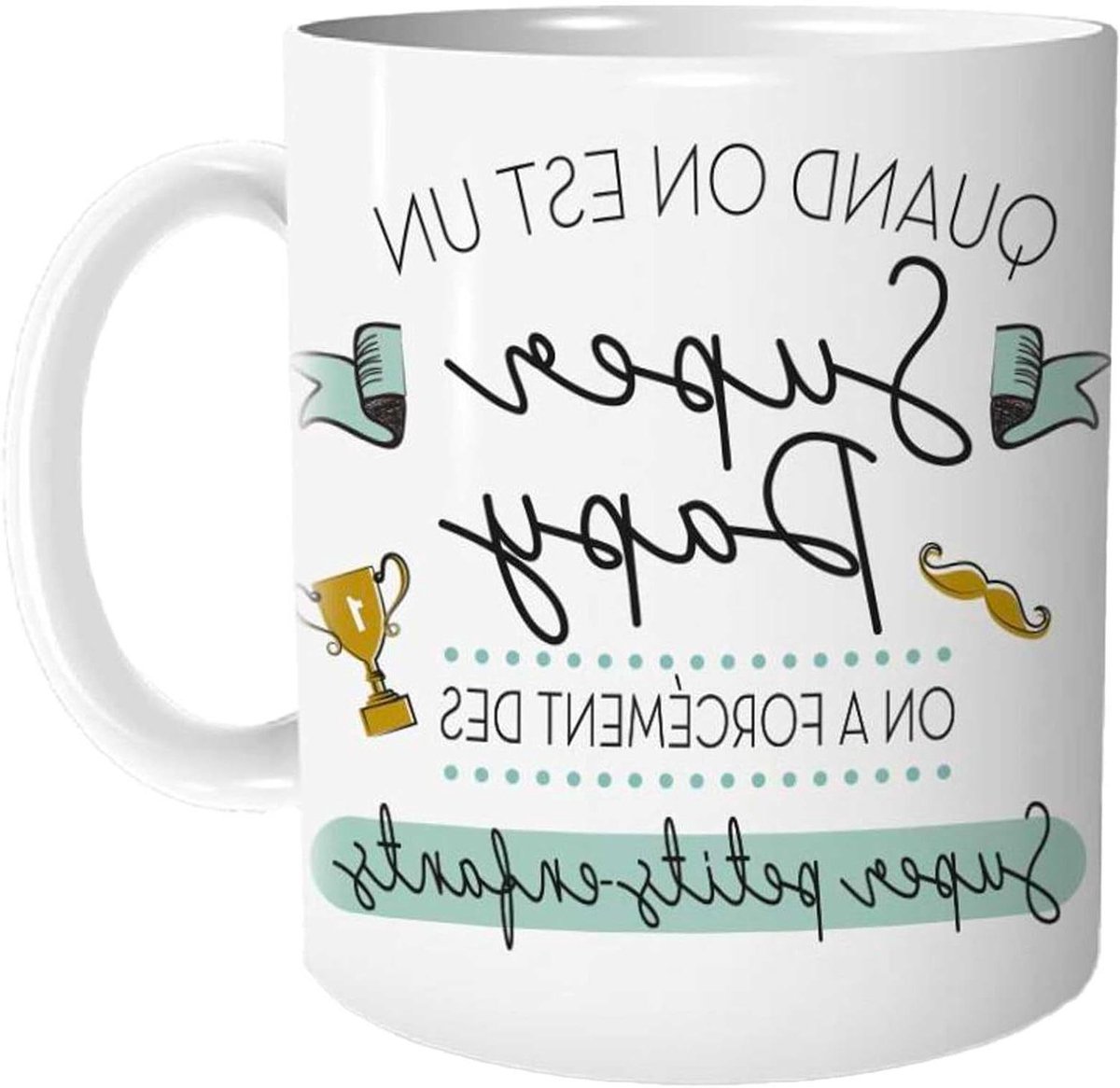 Keramische Mok - Koffiemok Theemok - Koffie Drinken - Letterprint Patroon - 250 ml - Meerkleurig
