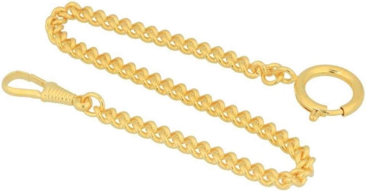Zakhorloge Ketting - Horlogeketting Goud - Veilig Dragen - Gemaakt in Duitsland - 26 cm - Goudkleurig