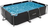 VirtuFit Rechthoekig Zwembad 300 x 210 x 66 cm - Opzetzwembad - Duurzaam & Veilig Stalen Frame - Antraciet