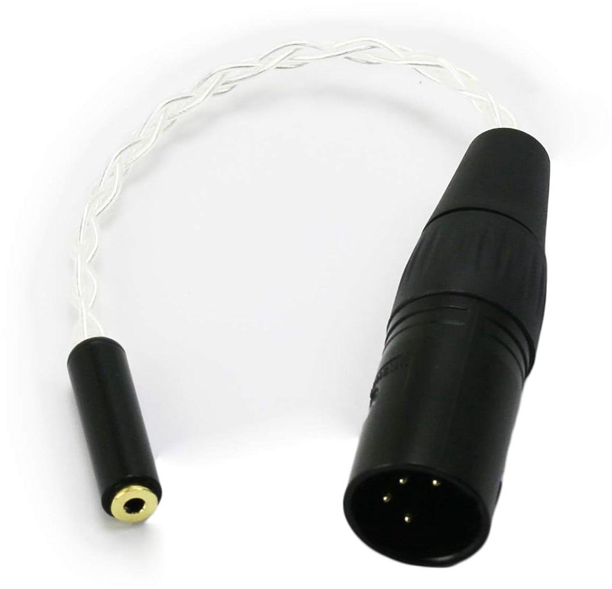 XLR naar 2.5mm Kabel - Audio Adapter - Hoofdtelefoon Geluid - Zilver Verguld - 20 cm - Zilver
