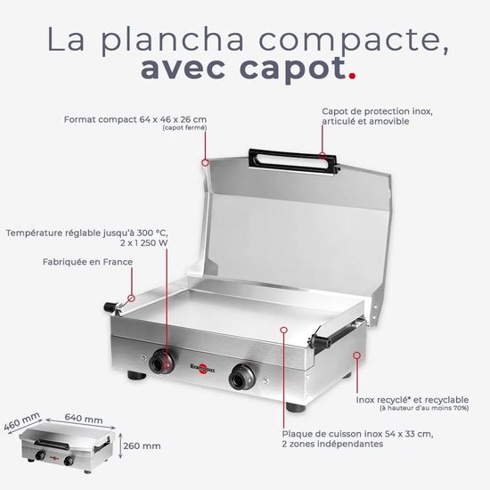 Krampouz - Style - plancha van Merkloos — afbeelding 2