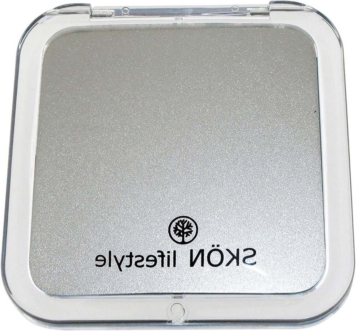 Persoonlijke Glazen Spiegel - Compacte Spiegel - Make-up Aanbrengen - Krachtige 15x Vergroting - 15x Vergroting - Metallic Zilver