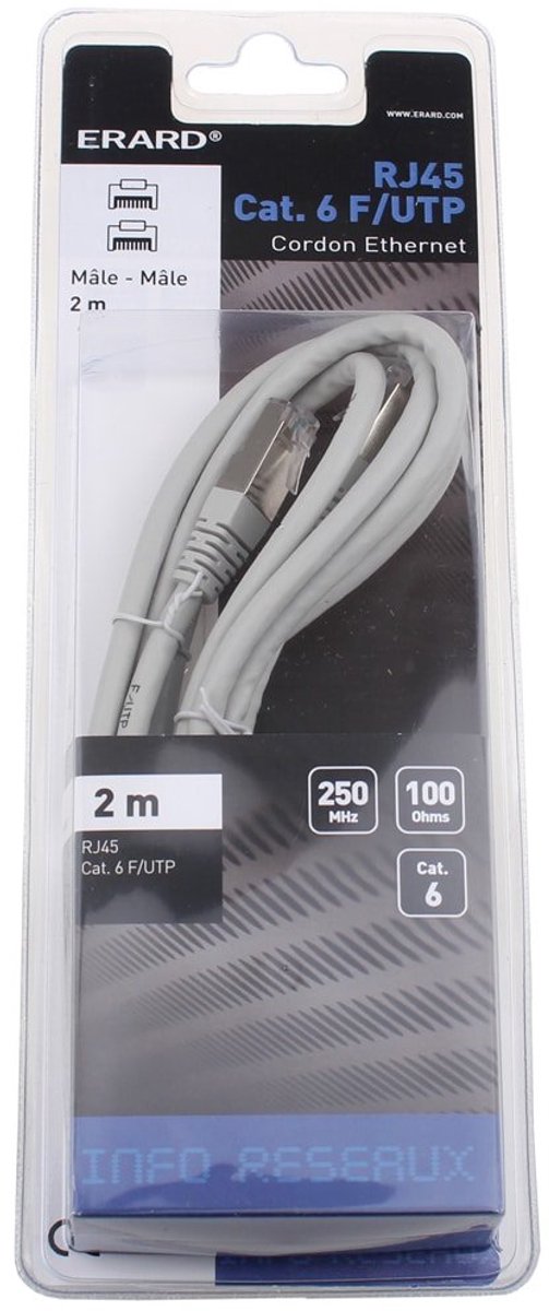 ERARD - Patchkabel RJ45 M/M - Cat. 6 - F/UTP - 250MHz - 2m - 722154