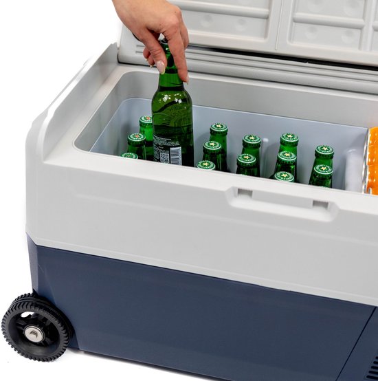 Volkstool® V36 Compressor Koelbox 36L - 12V 24V en 230 Volt - Koelen en Vriezen - Twee Temperatuurzones - Digitaal Display - Extra Compacte Wielen en Handvat - Ruime Elektrische Koelbox - Flexibel Indelen van Volkstool — afbeelding 5