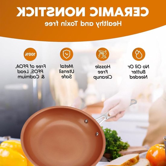 Veelzijdige 24 cm Koekenpan met Antiaanbaklaag, Lichtgewicht Aluminium, Makkelijk Schoon te Maken, Ideaal voor Gezond Koken en Bakken — afbeelding 5