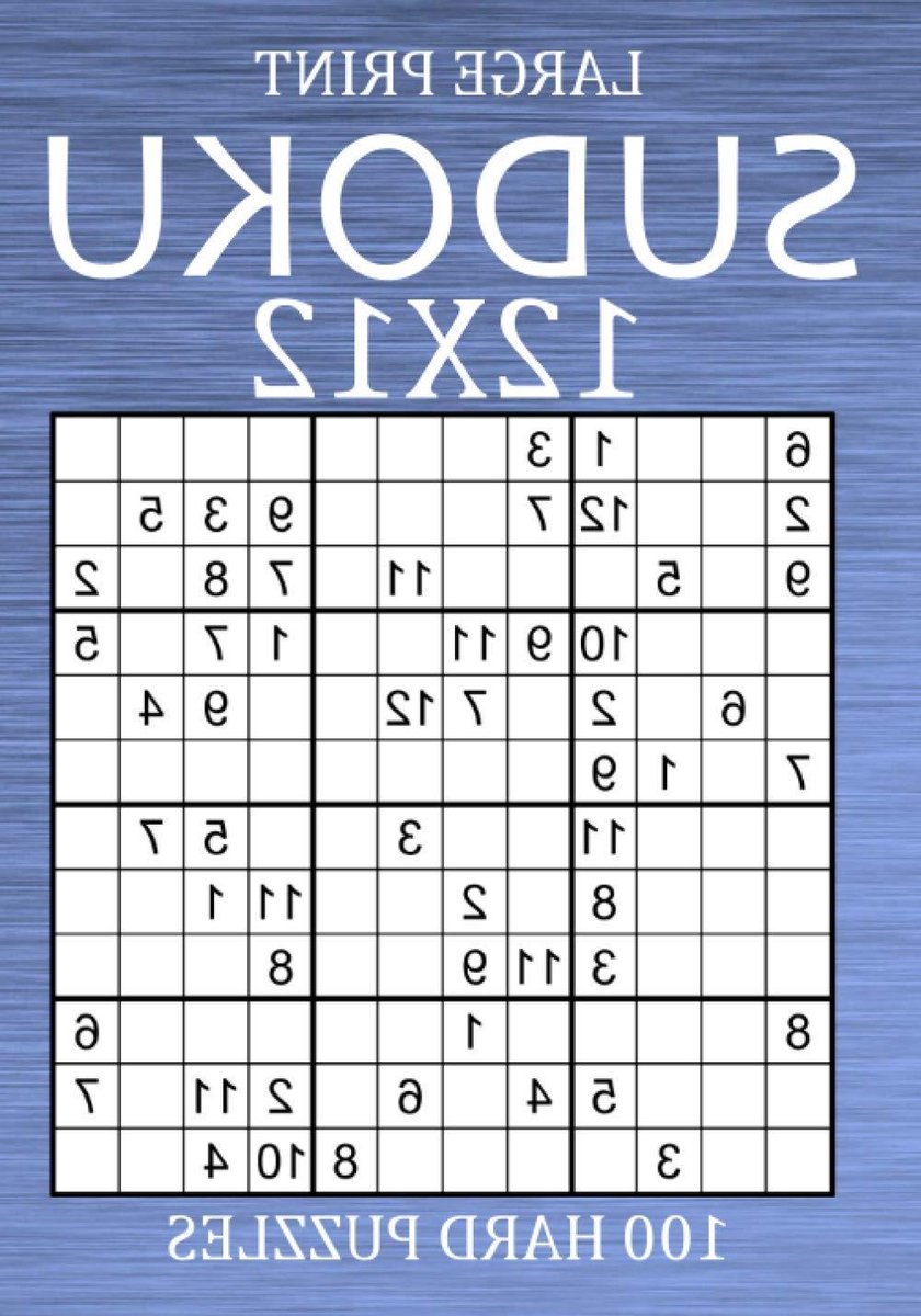 Sudoku 12x12 - Puzzelboek Breinbreker - Hersenen Trainen - Grote Cijfers - 12x12 Grid - Niet gespecificeerd