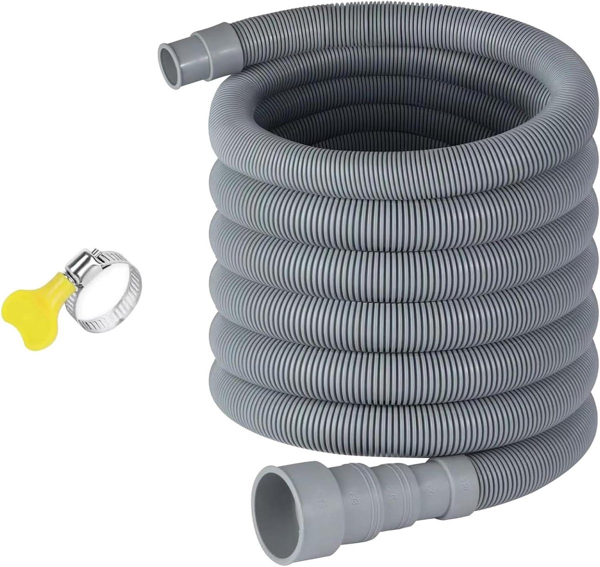 Afwaterslang Camper - Afvoerslang Caravan - Afvalwater Afvoeren - Verstelbare Adapter - 1 Meter - Grijs
