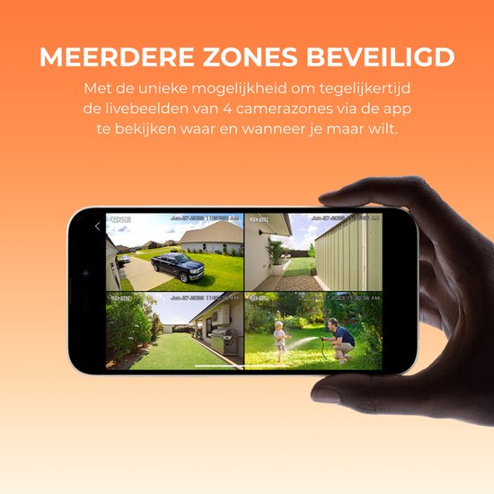 Hozard® 4K UHD 4x Beveiligingscamera buiten - Solar & P66 + HomeBase 64GB van Merkloos — afbeelding 2