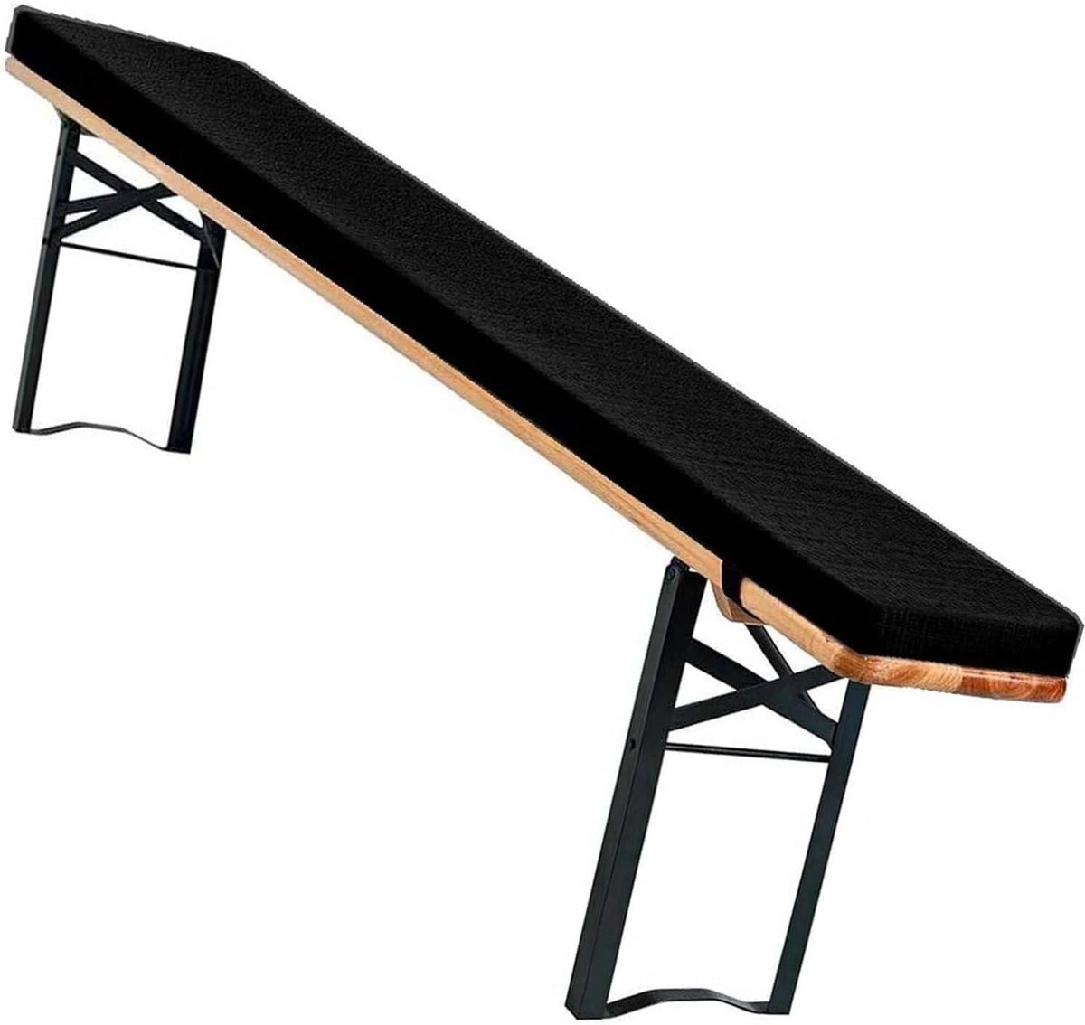 Bank Kussen - Zitkussen Tuinbank - Buiten Zitten - Afneembare Hoes - 130x25x3cm - Zwart