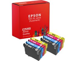 weCare 8-pack Geschikt voor Epson 503XL inktcartridges WF2960DWF 2965DWF XP5200 5205