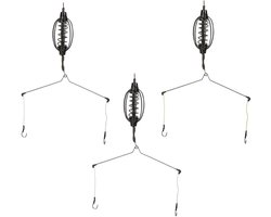 Karper Lente Visvoeder - Visserij Rig Haak - Grote Vissen Vangen - Ingebouwde Visgewichten - 30g - Zwart Koper