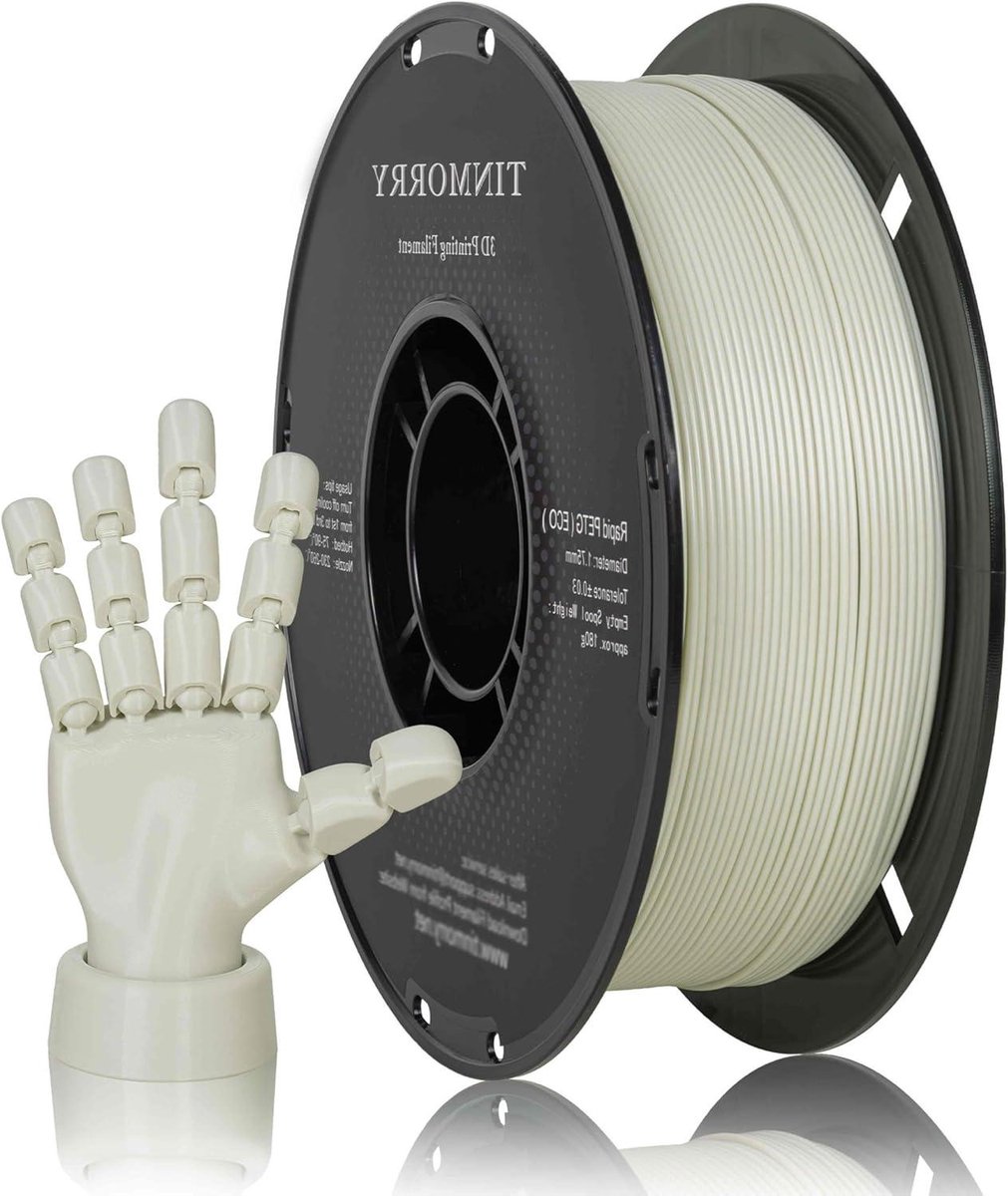 PETG Filament - 3D Printdraad - Hoge Snelheid Printen - Lage Krimp - 1.75 mm - Meeple Wit