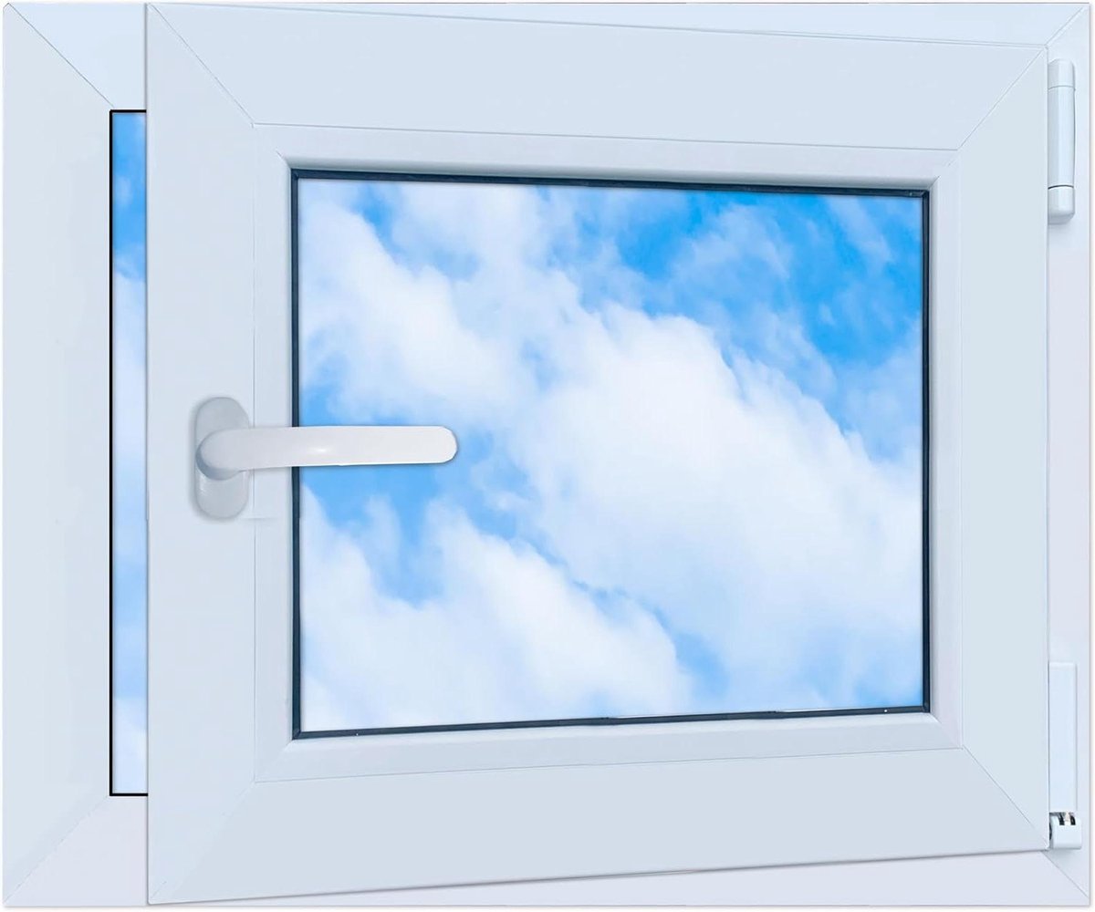 Draai-Kiep Raamkozijn - Openslaand Venster - Woning Verbetering - Inbraakwerend PVC - 600 x 500 mm - Wit