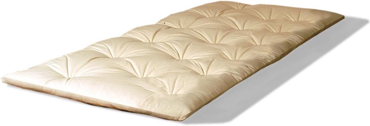 Camping Matras - Opvouwbaar Matras - Vouwmatras - Camping Matje - Slaapmat - Logeer Matras - Luchtmatras - Kampeer Matras - Camping Bedje - Katoen - 200 x 80 x 4.5 cm - Beige - van Imperatoris