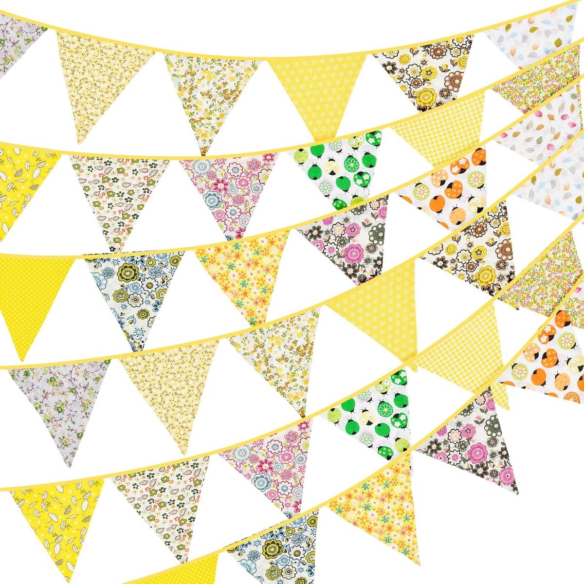 Kleurrijke Vlaggenlijn van 36 Stukken voor Feestjes, Bruiloften en Tuindecoratie - Triangle Flags Garland voor Verjaardagen en Evenementen