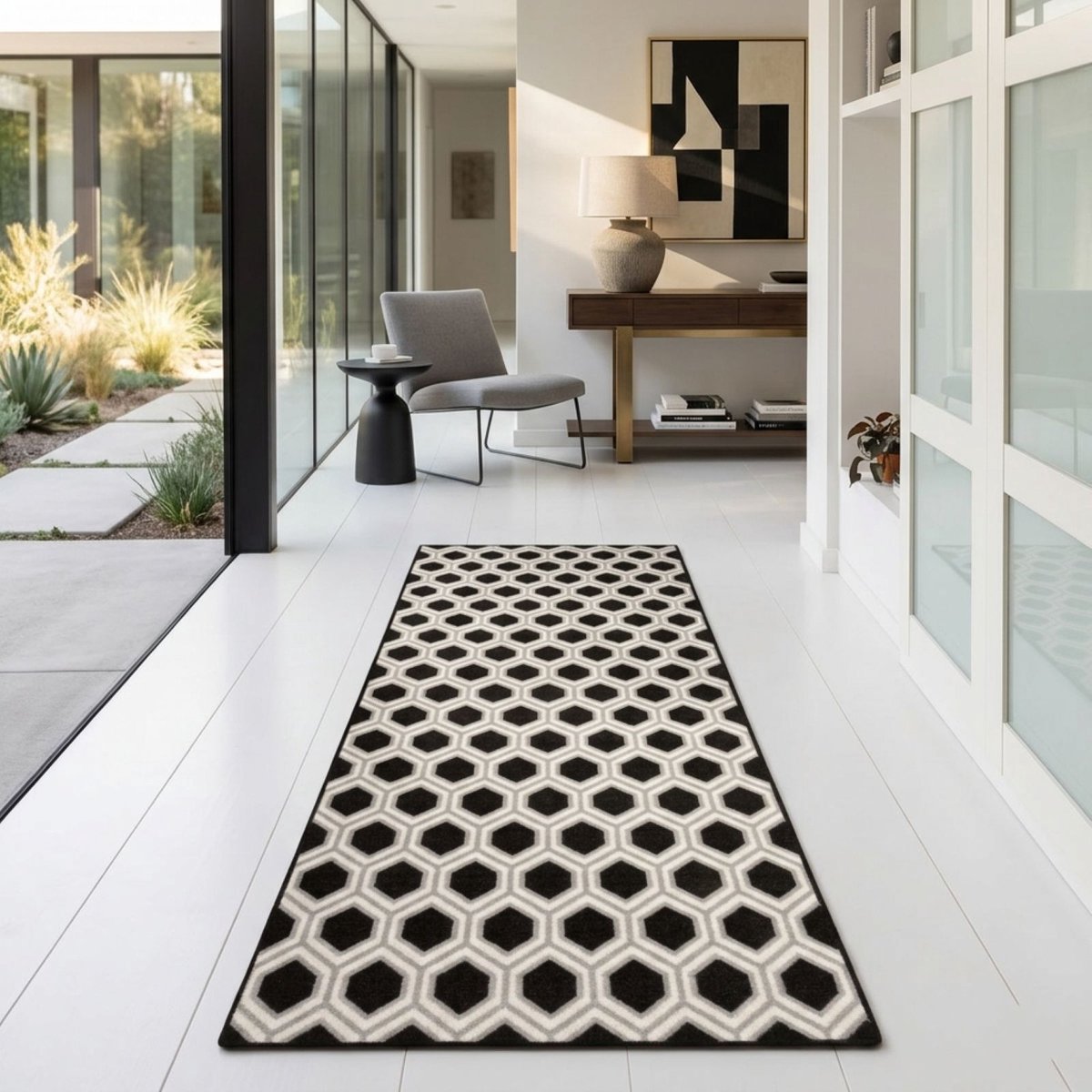 Floordirekt Tapijtloper - Vloerkleed - Bangor - Keukenloper - 80 x 200 cm Zwart