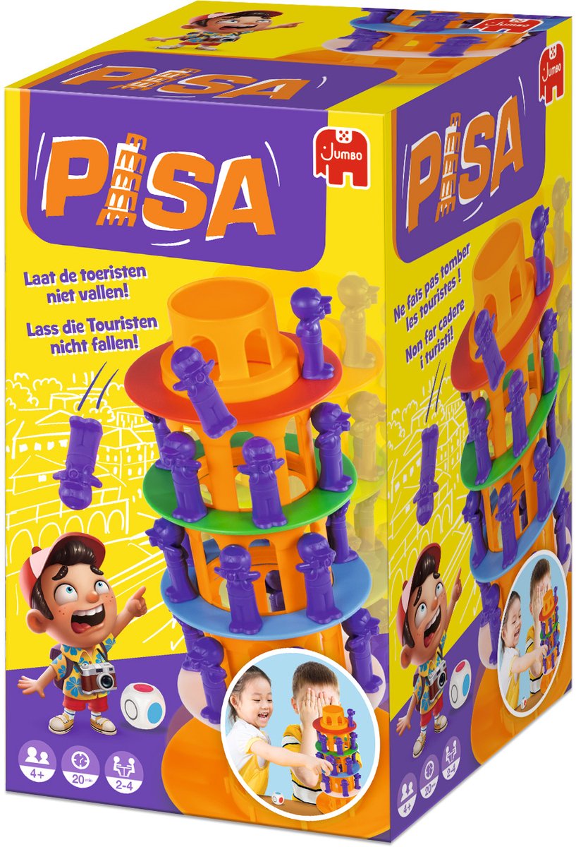 Toren van Pisa - Actiespel - Vanaf 4 jaar - 2 tot 4 spelers - Bordspel voor kinderen - Familiespel — afbeelding 7