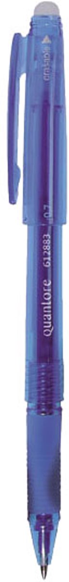 Gelschrijver quantore erasable 0.7mm blauw | 12 stuks