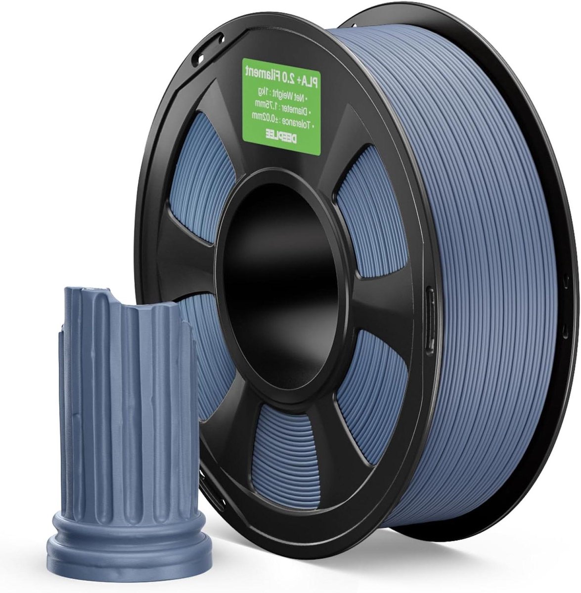 PLA+ Filament - 3D Print Draad - 3D Printen - Verbeterde Duurzaamheid - 1 kg 175 mm - Blauw Grijs