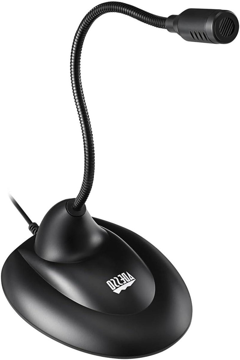 Condensator Microfoon - Desktop Microfoon Zwanenhals Microfoon - Online Gesprekken Voeren - Ruisonderdrukkingstechnologie - 18 m - Zwart