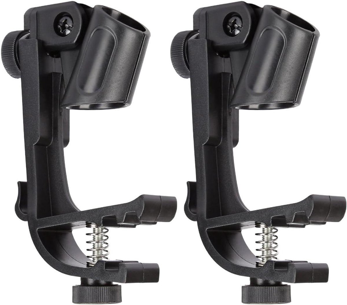 Drum Microfoonclips - Microfoonhouder Klem - Muziek Opnemen - Verstelbare Hoogte - 2 Stuks - Zwart