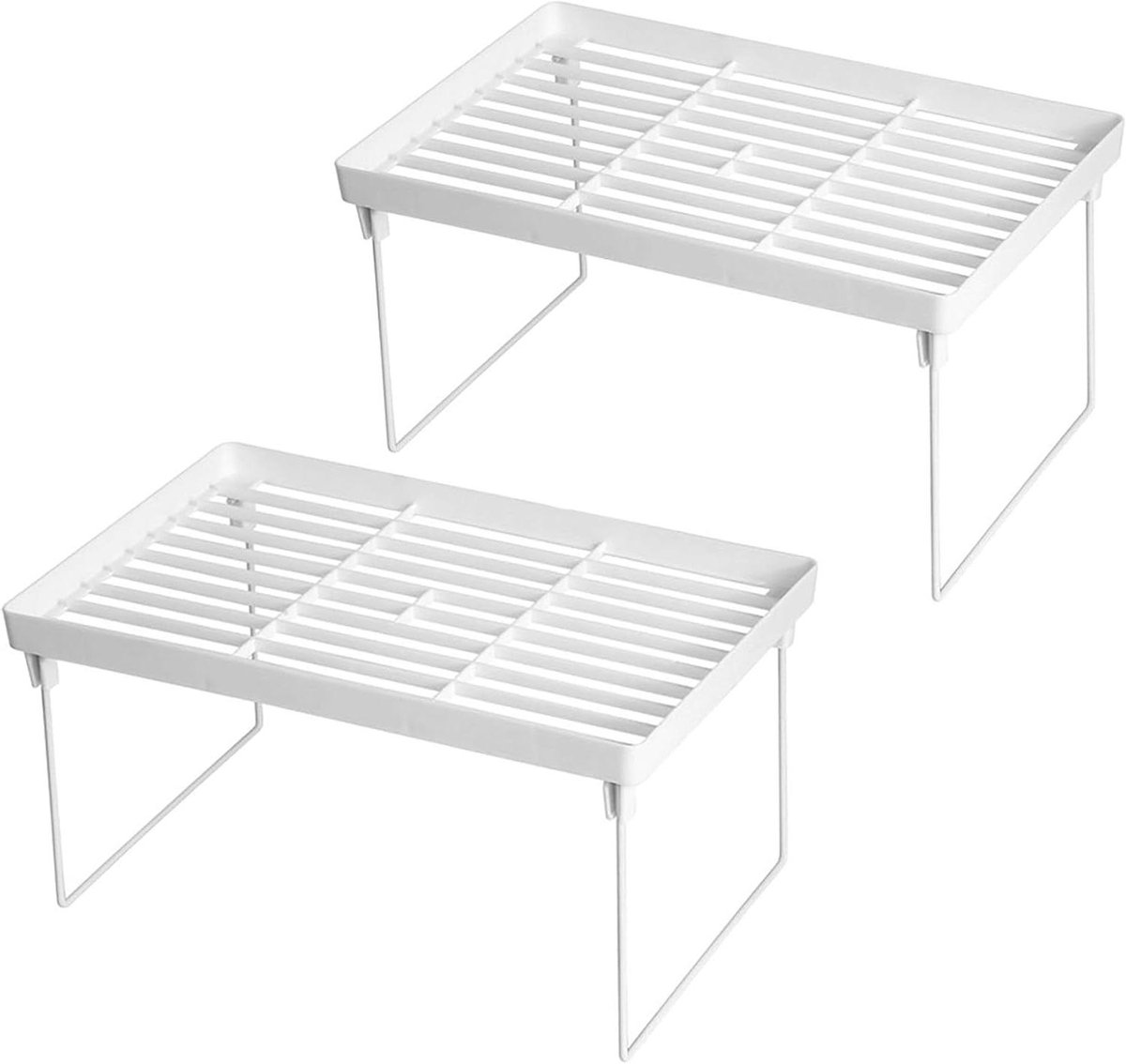 Opbergrek - Plank Wandrek - Keuken Organiseren - Stapelbaar Ontwerp - 30 cm - Wit