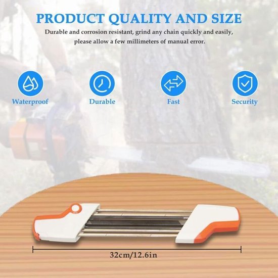 Slijper voor Stihl 3/8 inch P-type kettingzaagkettingen, 2-in-1 gebruiksvriendelijke vijl 4,0 mm van Merkloos	 — afbeelding 4