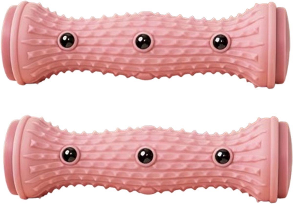 Voet massagerollers roze - massageroller 2 stuks - voetmassage - voetreflexologie - hielspoor - foot roller - feet massage