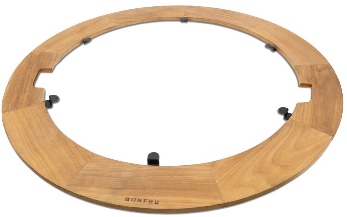 BonFeu BonTeak Guard Ring voor BonPlancha 80 - Teakhouten Veiligheidsring - Barbecue Accessoires - Extra Werkruimte voor Bakplaat