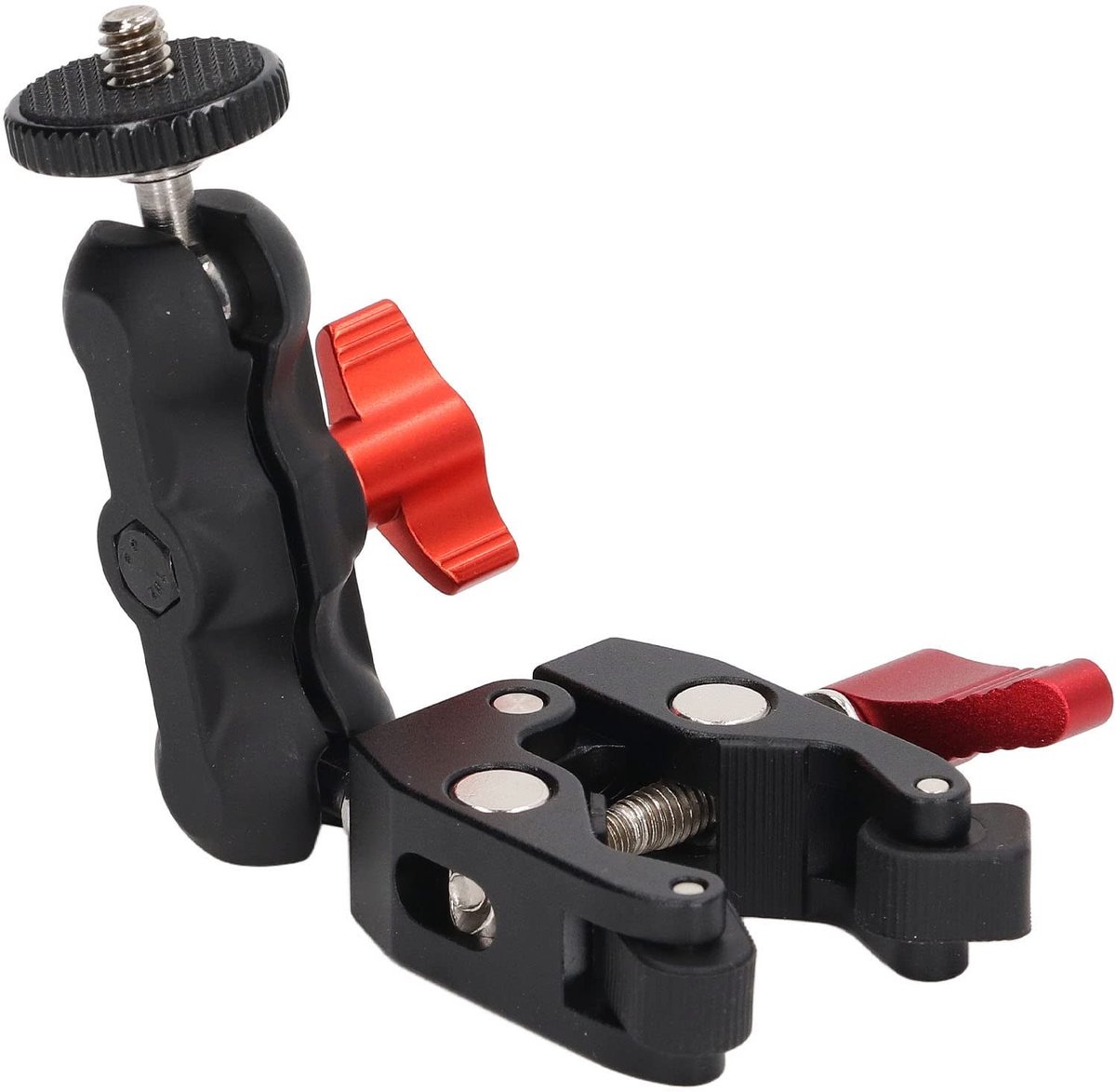 ONF3 - Camera Super Clamp - Dual Ball Head - Stevige bevestiging - Compact - Draad Beugel Houder - Geschikt voor microfoons en monitors