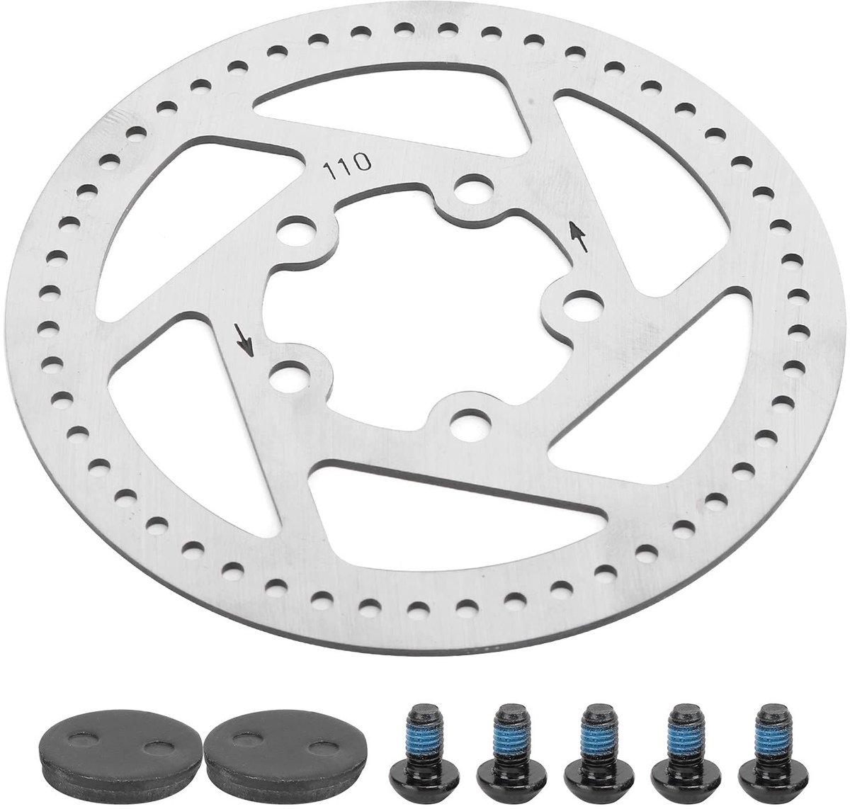 Store_7 - 110mm Remschijf - Schijfrem voor Elektrische Scooter - Geschikt voor M365 - Achterwiel Remschijf - Inclusief Remblok - Duurzaam en Betrou...