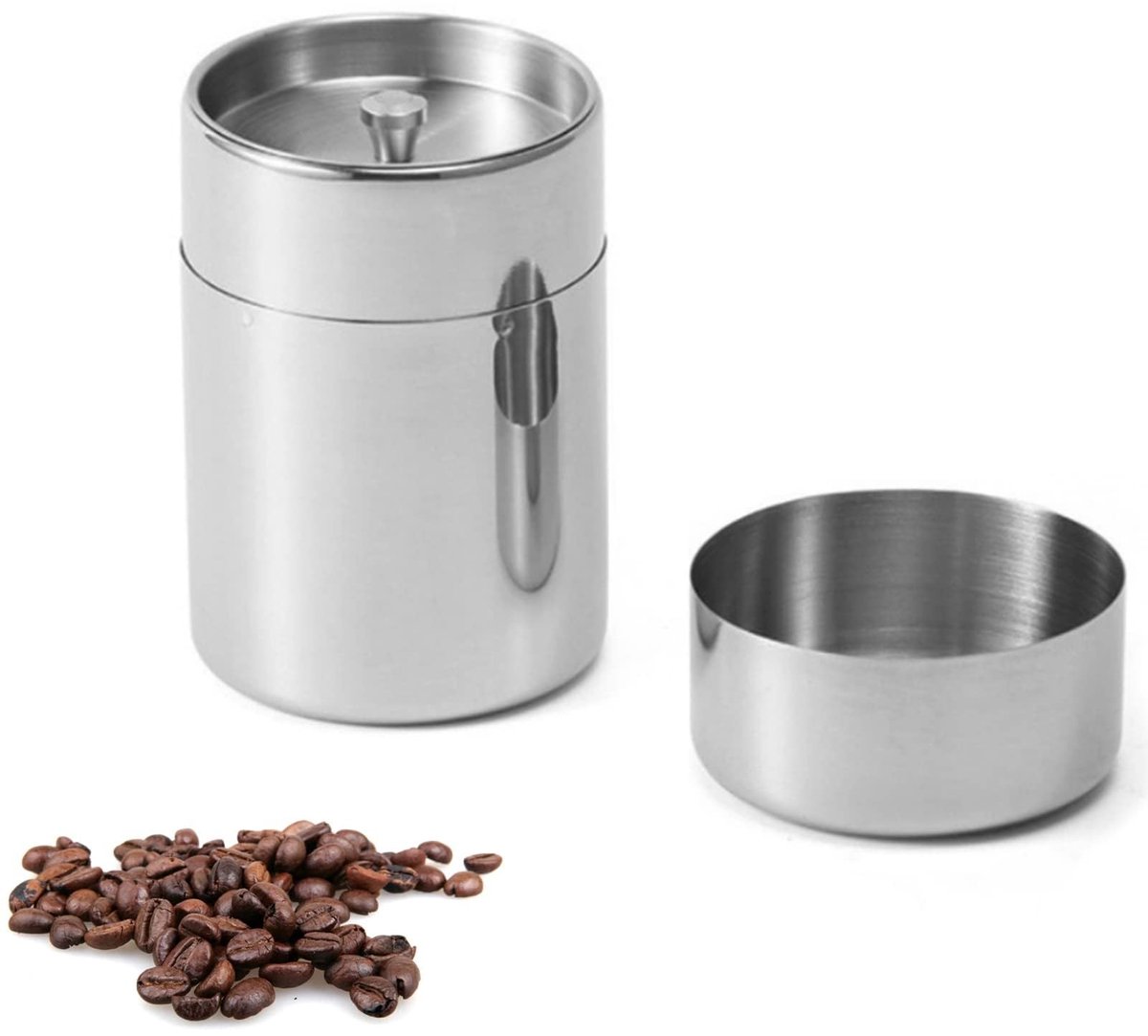 Store_8 - Theeblikjes - Luchtdicht - Roestvrij staal - 550ml - Thee en Koffie Container - Geschikt voor Keuken en Bijkeuken