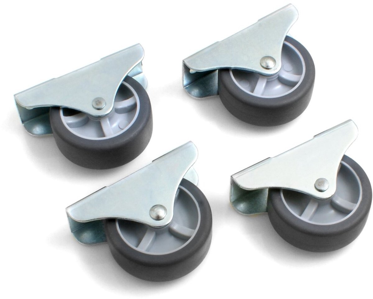 Store_8 - Box roll - Meubelwielen - Zacht loopgeluid - Grijs - Bescherming voor vloeren - Ideaal voor gevoelige ondergronden - 50x19mm