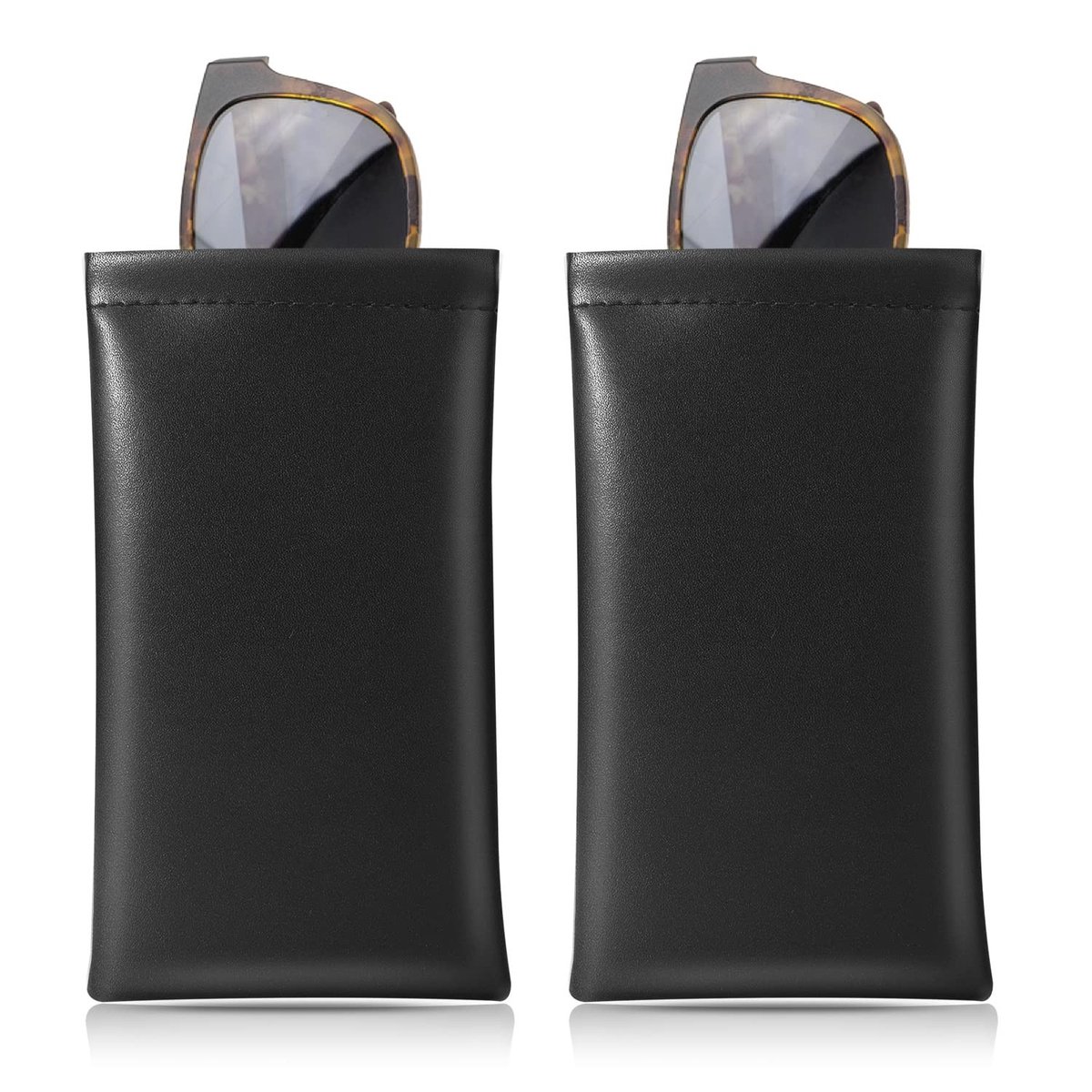 Golden crown - Brillenkoker - Zonnebril etui - Draagbaar en zacht - 2 stuks - Beschermhoes voor bril - Inclusief reinigingsdoek - Geschikt voor dames