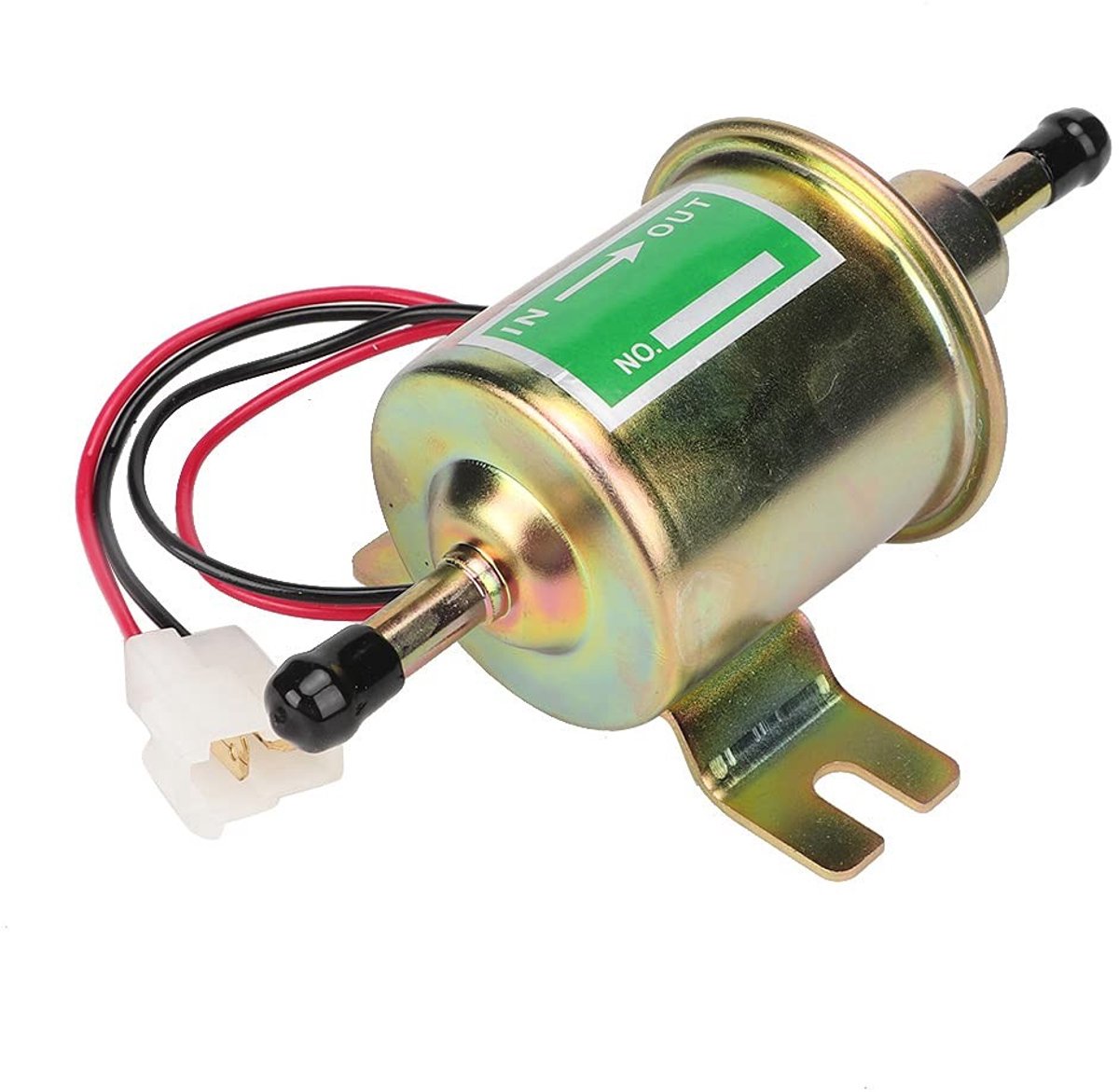 SPHProducts - Brandstofpomp - Elektrische brandstofpomp 24V - Duurzaam en betrouwbaar - Zilver - Universele brandstofpomp voor auto en boot - Vervangi