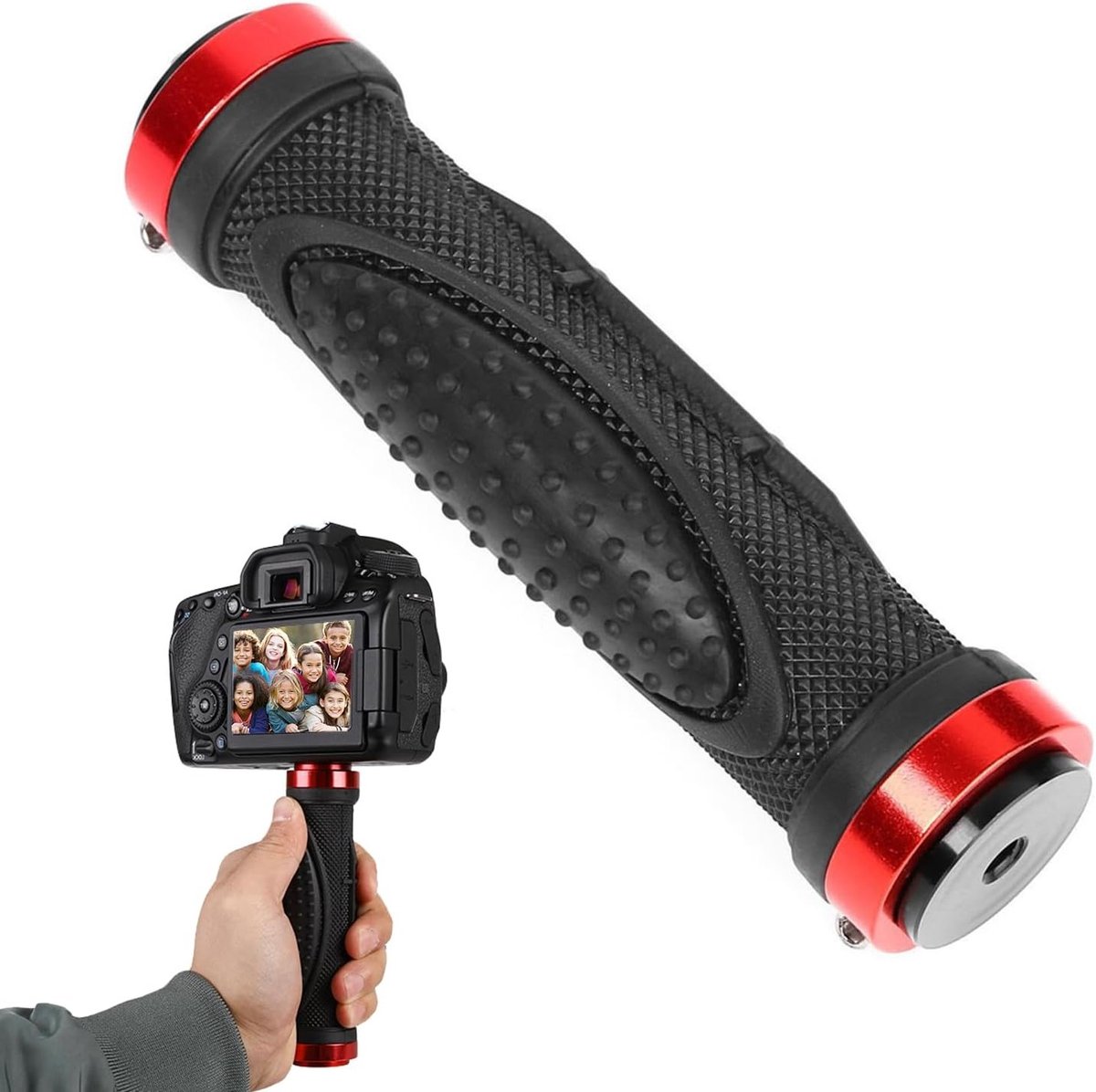 Stabilizer voor camera met brede grip voor stabiele opnames en 1/4 inch schroefdraad, ideaal voor videografie en fotografie