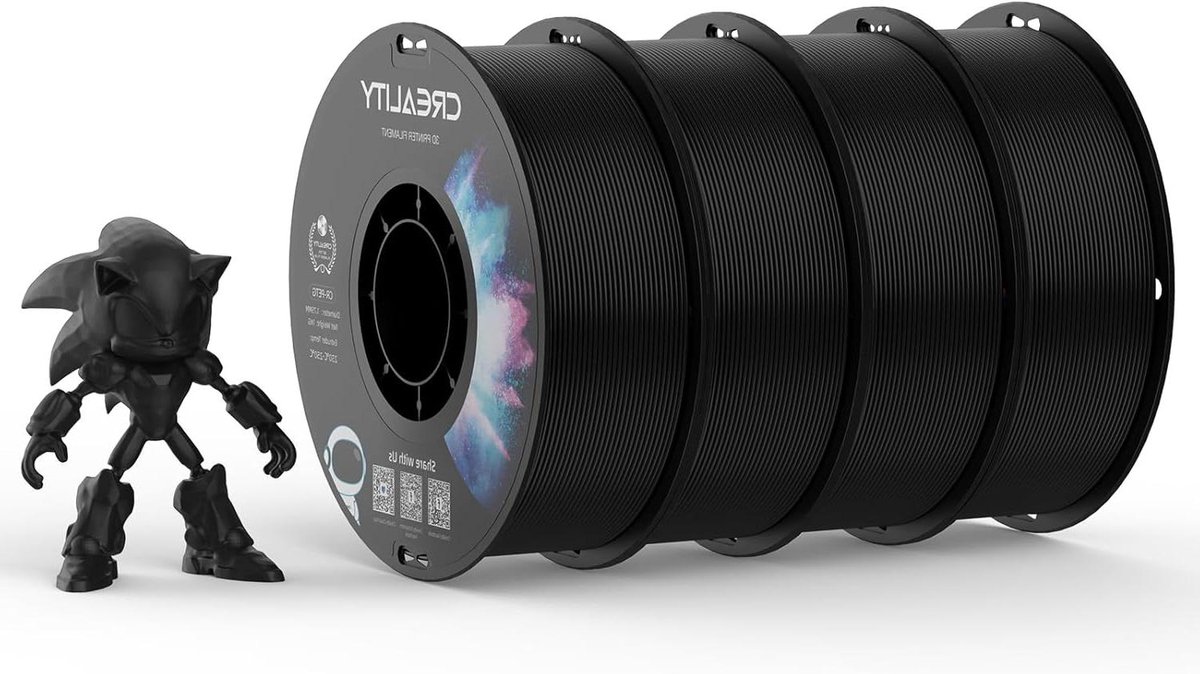 PETG Filament - 3D Printer Draad - 3D Printen - Hoge Maatnauwkeurigheid - 4 kg - Zwart