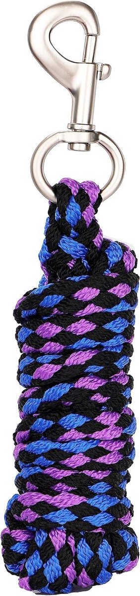 Leidtouw voor Paard - Bindtouw Leidkoord - Paarden Leiding - Dubbel Gevlochten - 200 cm - Blauwviolet