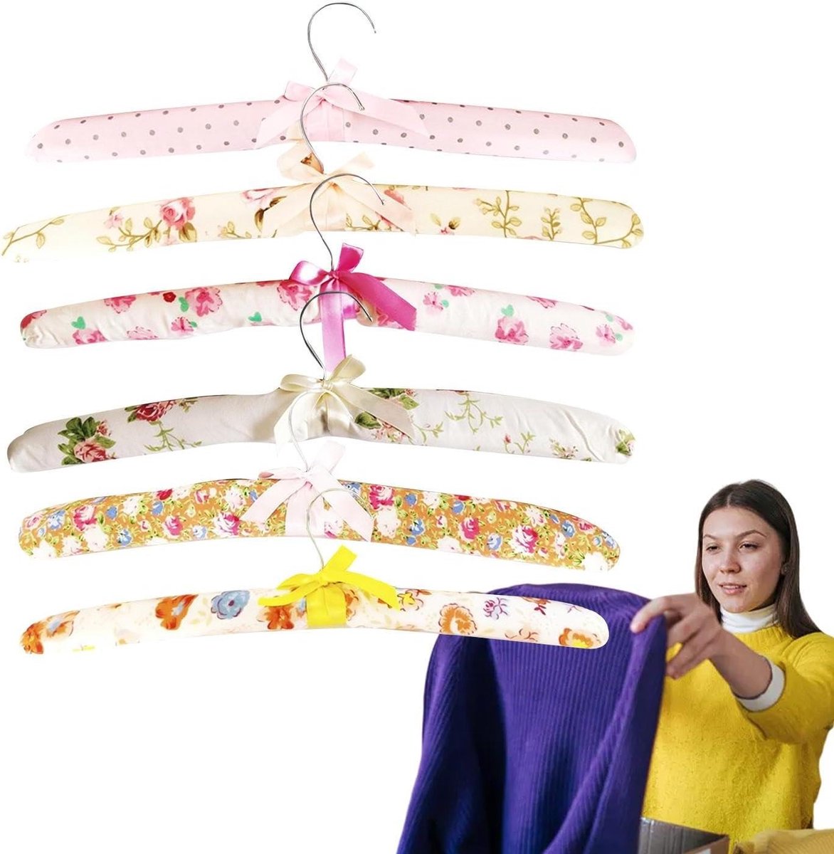 Gewatteerde Hangers - Kledinghangers Bruid - Kleding Beschermen - Antislip Functie - 39.5 cm - A