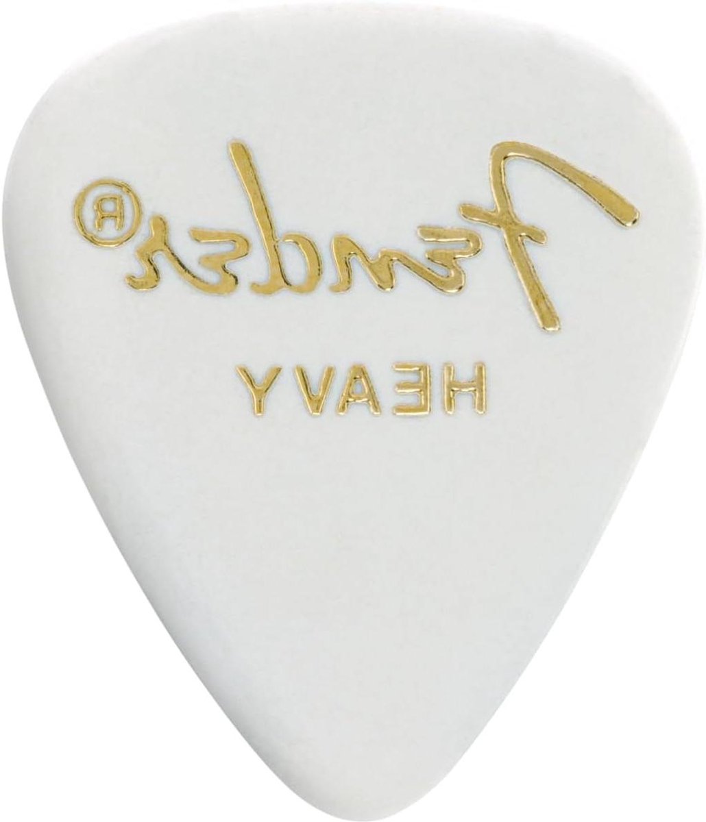 Plectrums Heavy - Gitaar Plectrums - Gitaar Spelen - Traditionele 351-vorm - 12 stuks - Wit