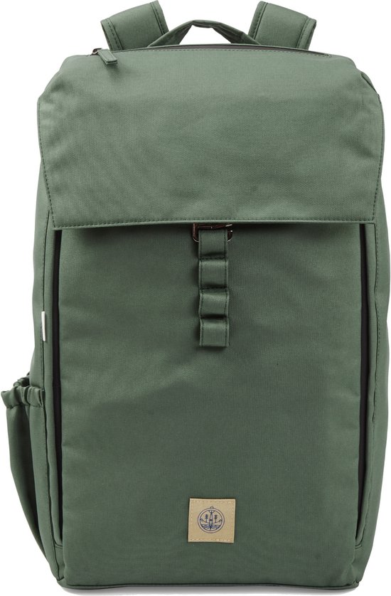 The BlueWave Collective - Re.27 Cycle | Daypack - Laptop Rugzak tot 16 inch - Gerecycled Plastic - Rugtas 25 L - Waterdicht en Duurzaam - Groen