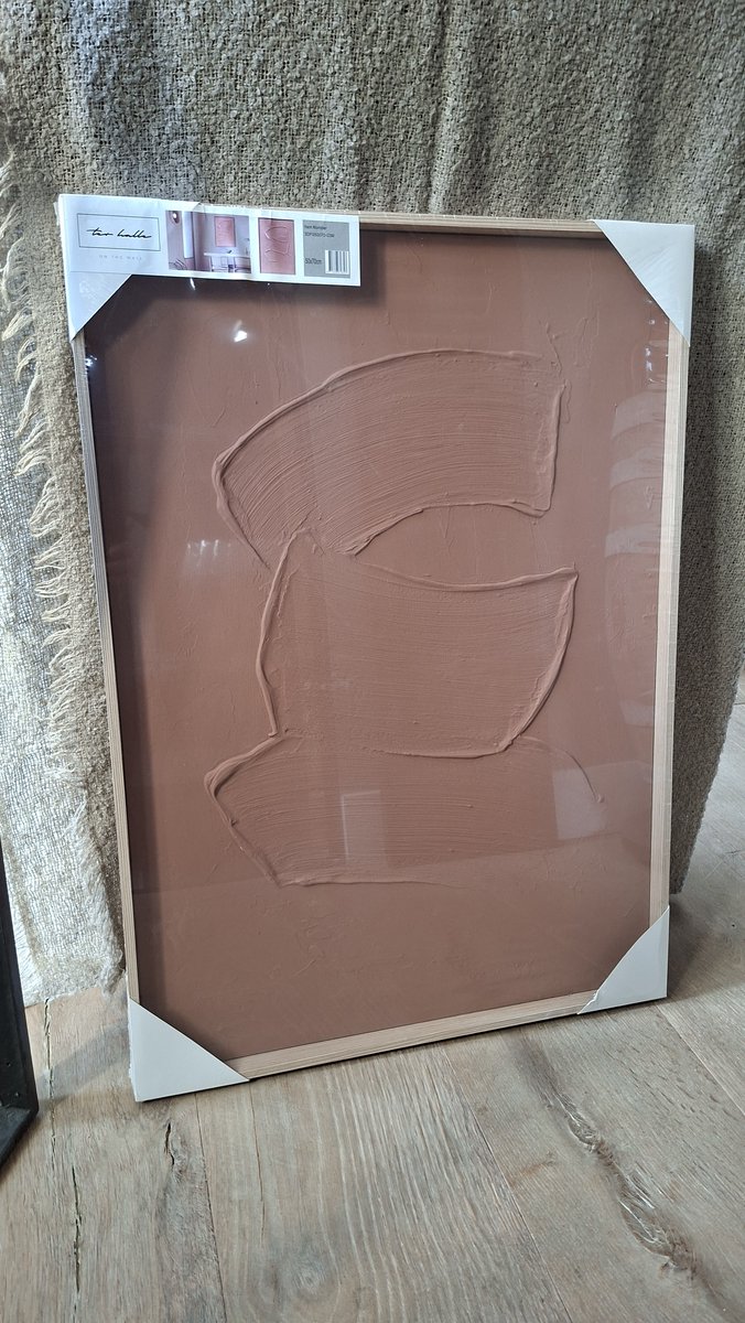 3D wanddecoratie 50x70cm terracotta. 2
