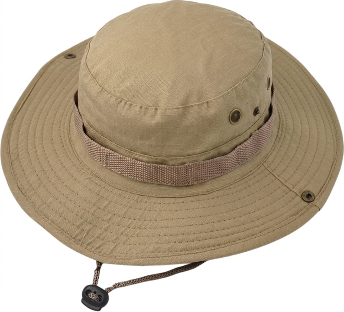 RAMBUX® Bucket Hat - Safari Hoed - Zonnehoed Heren - Vissershoedje - Katoen - Opvouwbaar - Zonwerend - Kaki - 58-61 cm