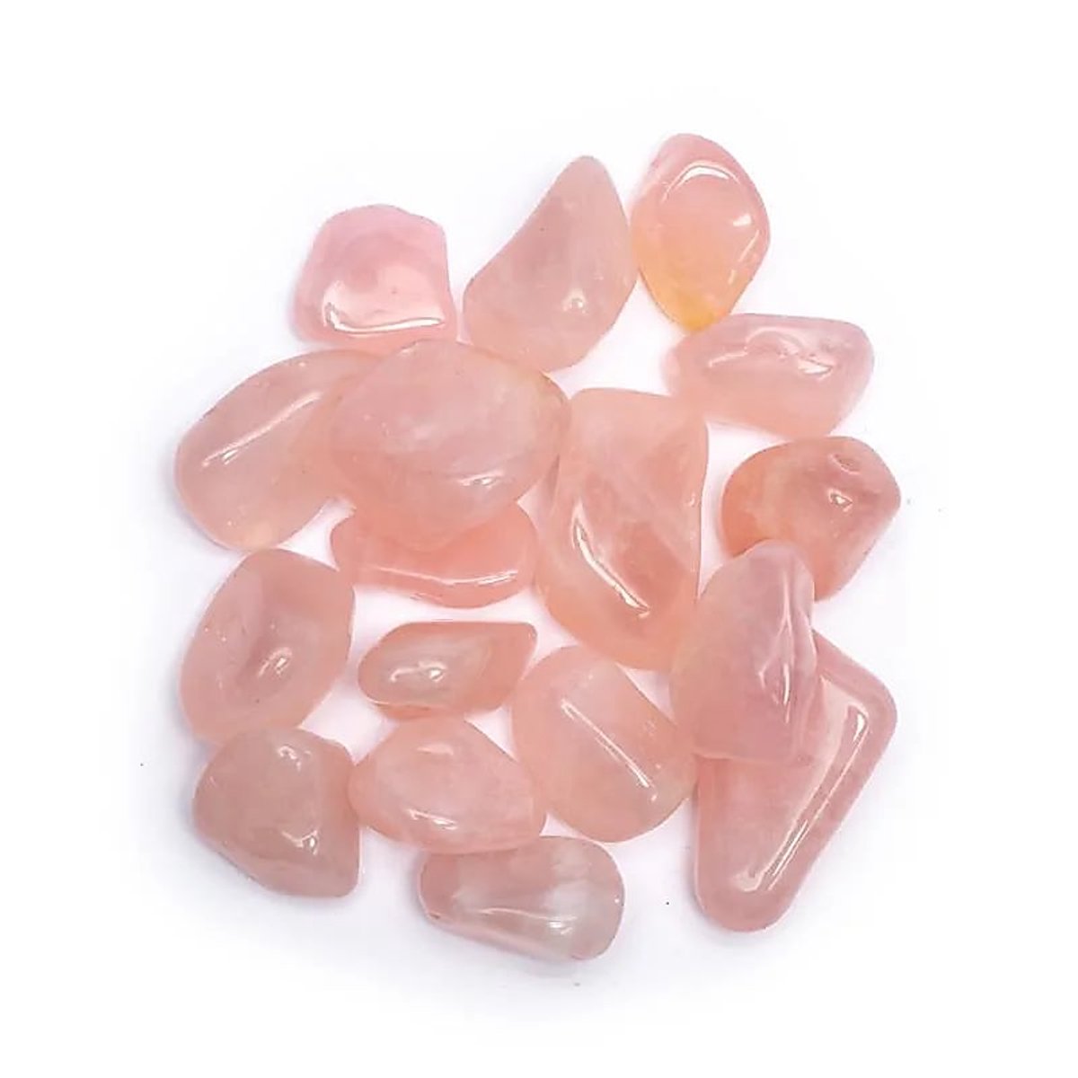 Set van 3 Rozenkwarts Trommelstenen – Edelsteen Liefde & Harmonie – Gepolijste Roze Edelstenen
