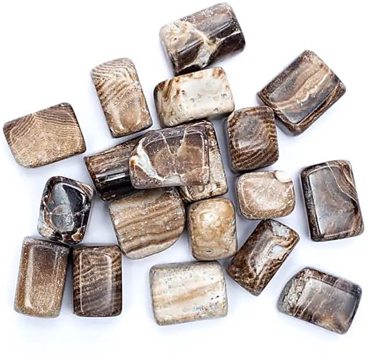 Bruine Aragoniet Trommelstenen A Kwaliteit - ±500g; ±2-3cm - ±500g; ±2-3cm