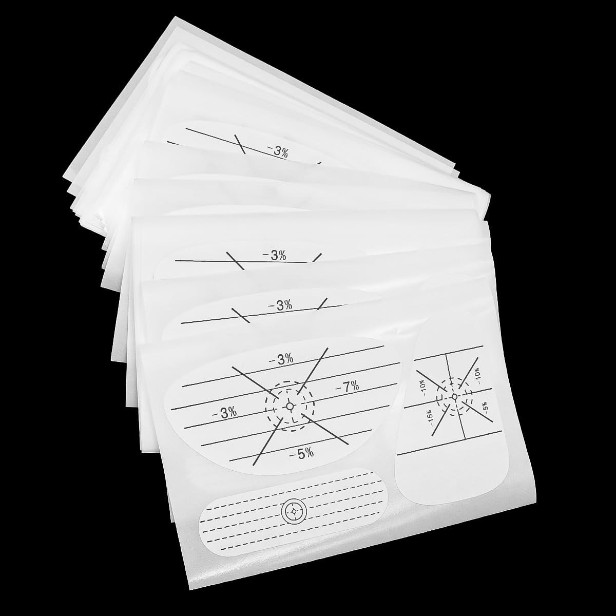 ONF3 - Golf Impact Tape - Golf Doel Sticker - Precisie Slaan - 50 Set - Golf Trainingshulpmiddelen - Ideaal voor Training - 3 Typen