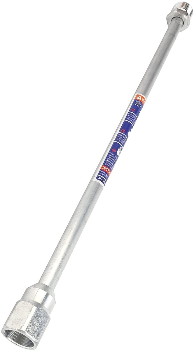 Verlengstuk voor Spuitpistool - Spuitverlenging Airless - Verf Spuiten - Universele Pasvorm - 38 cm - Zilver