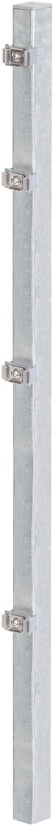 Alberts 676957 Hekpaal met klembeugel, thermisch verzinkt, lengte 2800 mm, 60 x 40 mm