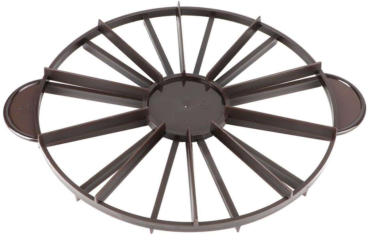 Golden crown - Ronde cakeschijfjes - Taartserver - Ergonomisch handvat - Bruin - Taartsnijder - Geschikt voor cake en cheesecake - 10/12 porties