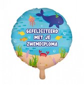 Ballon aluminium - Diplôme de natation - 46cm - Sans remplissage